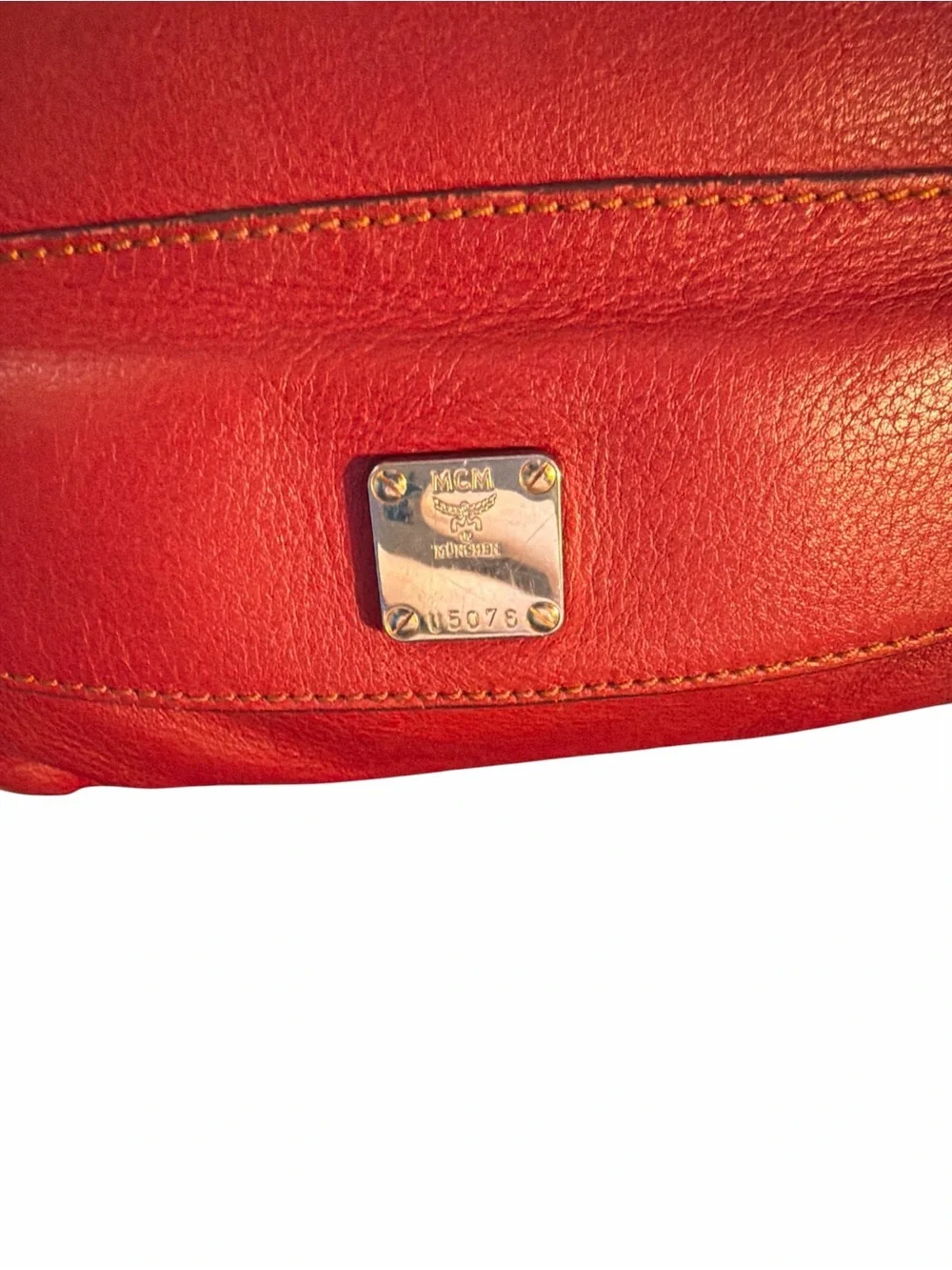 MCM Red Leather‎ Shoulder Bag